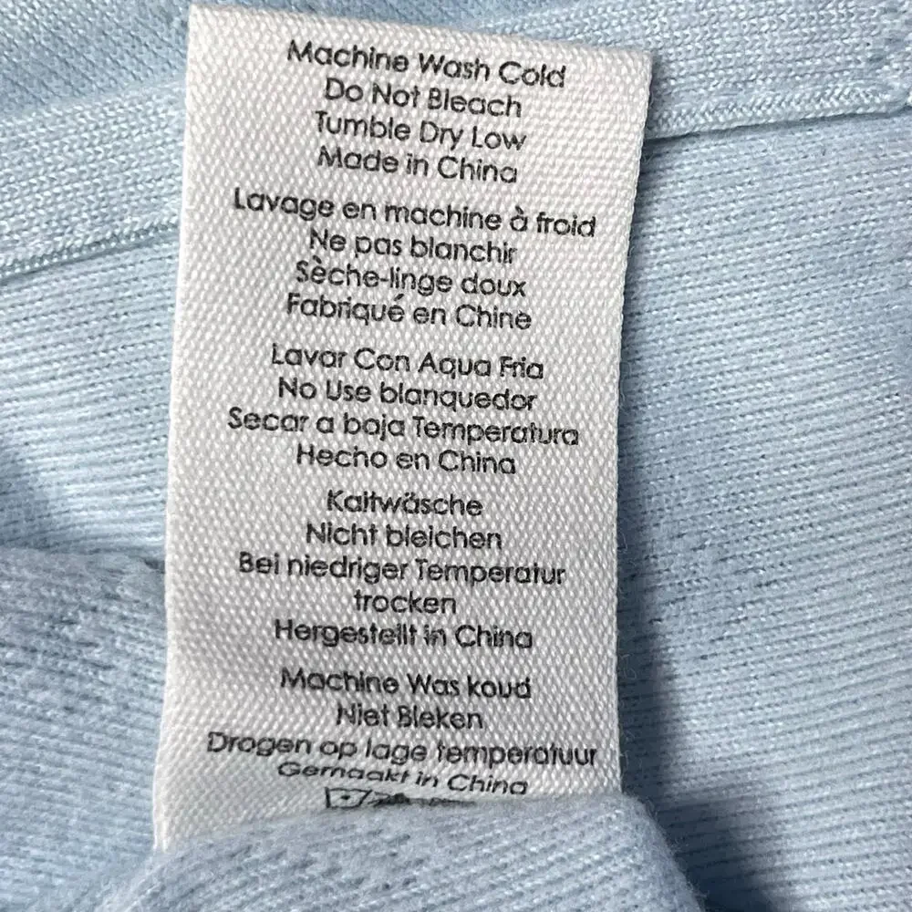 P.J. Salvage Pointelle Hearts Cardigan size XL Baby Blue  New Button Down - Picture 9 of 12